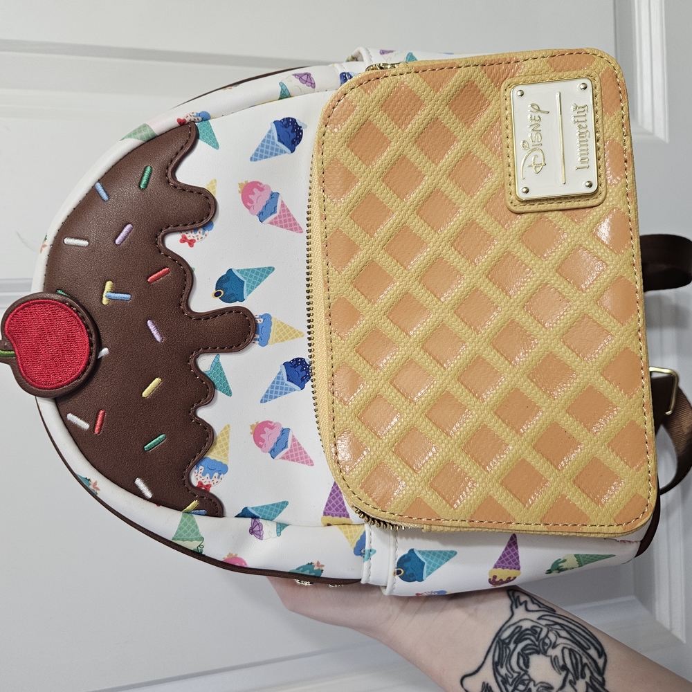 Loungefly Brown and Yellow Whimsical Dessert Backpack
